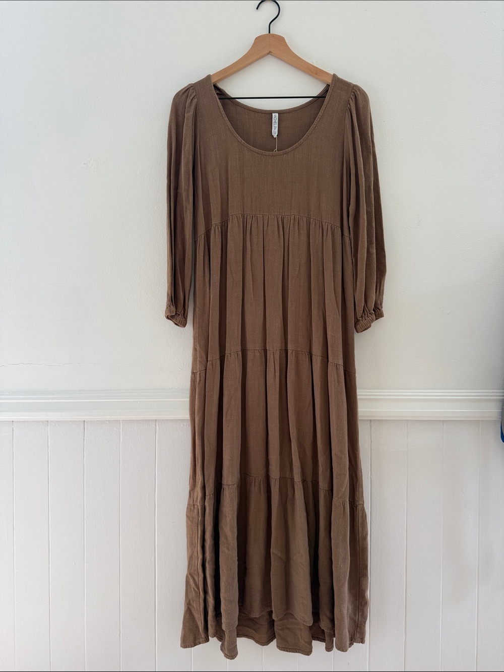 Rachel Pally Brown Tiered Maxi Dress